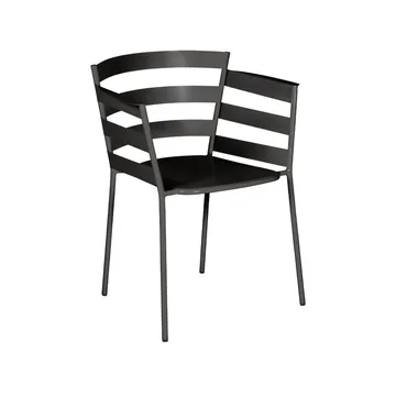 Rythmic stol med armlener - Liquorice (svart) - Fermob