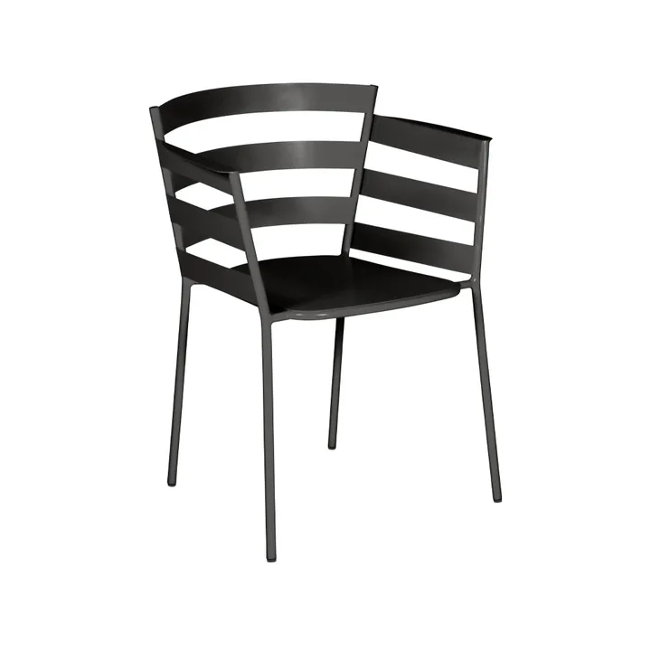 Rythmic stol med armlener - Liquorice (svart) - Fermob