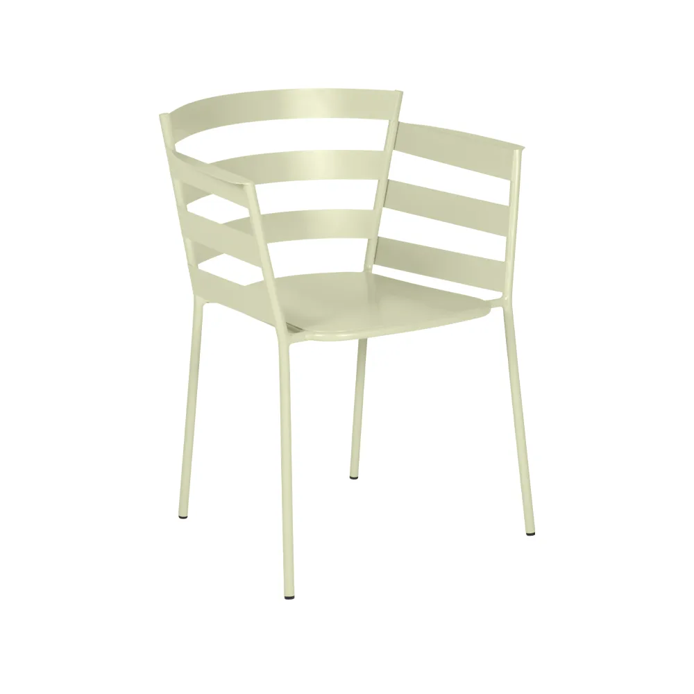 Rythmic stol med armlener, Willow green Fermob