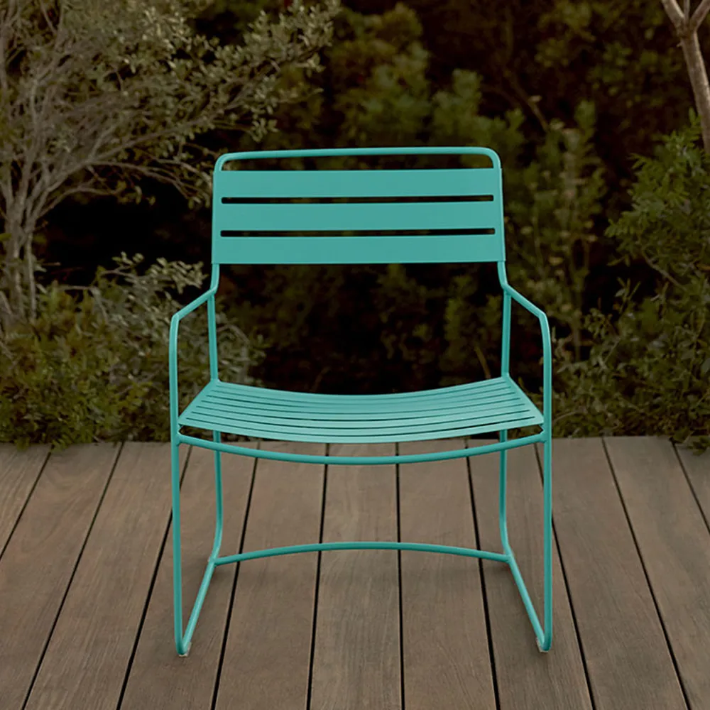 Surprising stol med armlener, lav, Cedar green Fermob