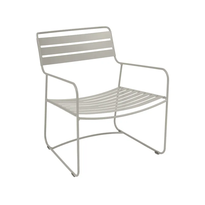 Surprising stol med armlener, lav - Clay grey (grå) - Fermob