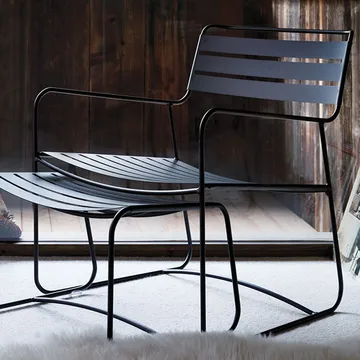 Surprising stol med armlener, lav - Clay grey - Fermob