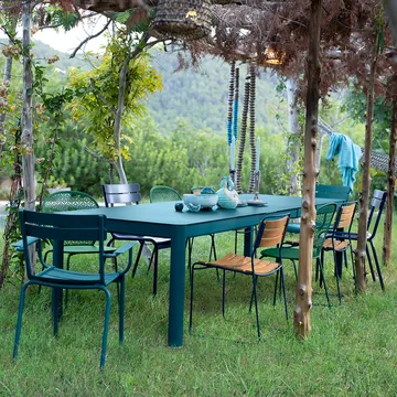 Surprising Teak stol - Steel grey - Fermob