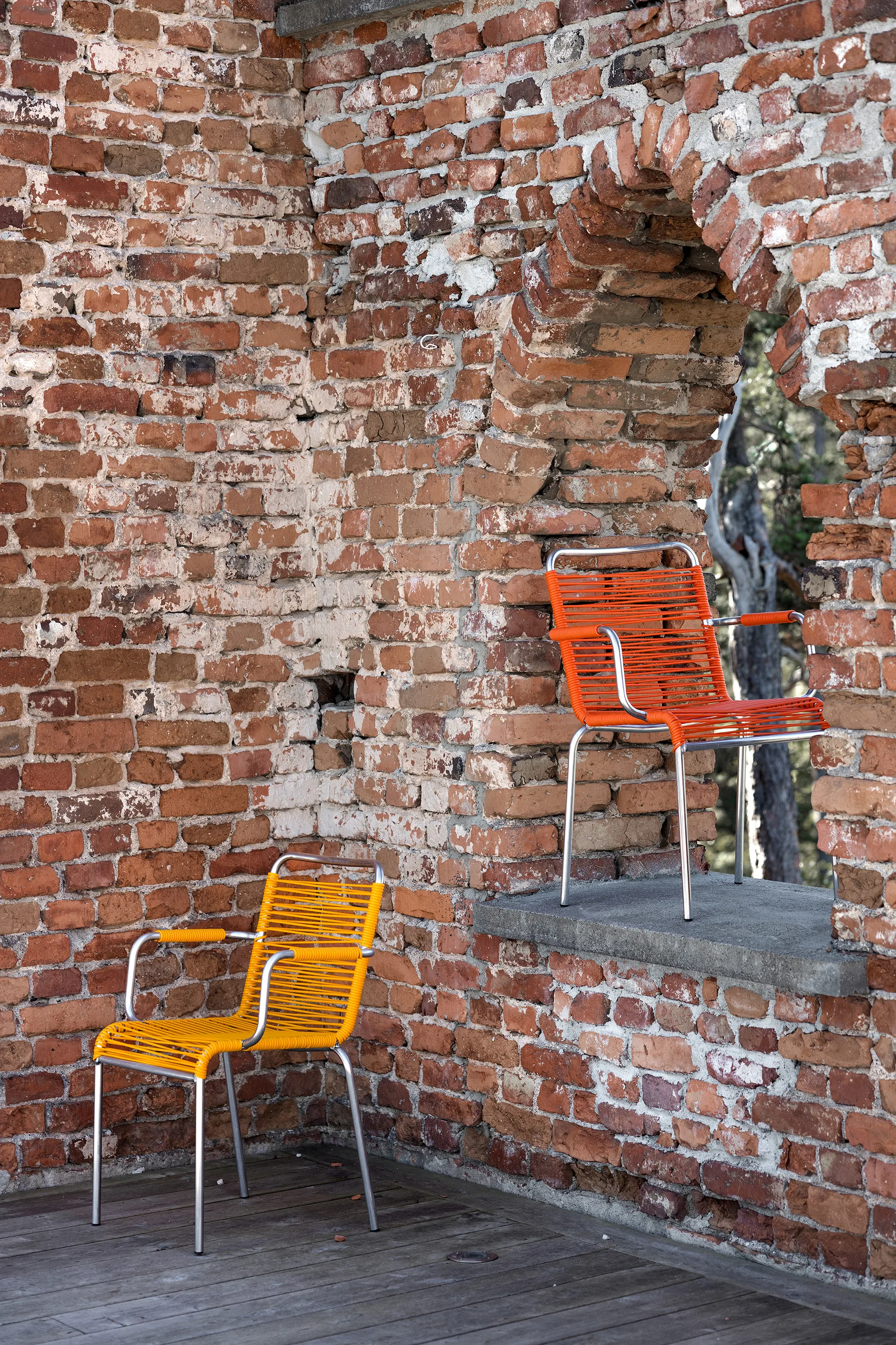 Mya karmstol aluminium, Yellow Fiam