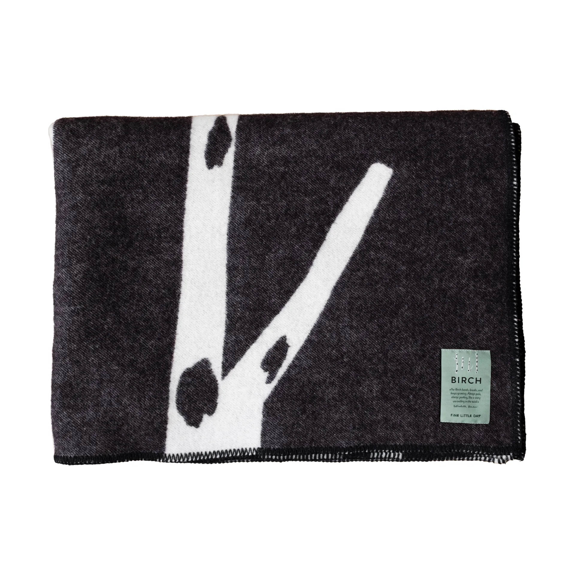 Birch filt 130x180 cm, Black-white Fine Little Day