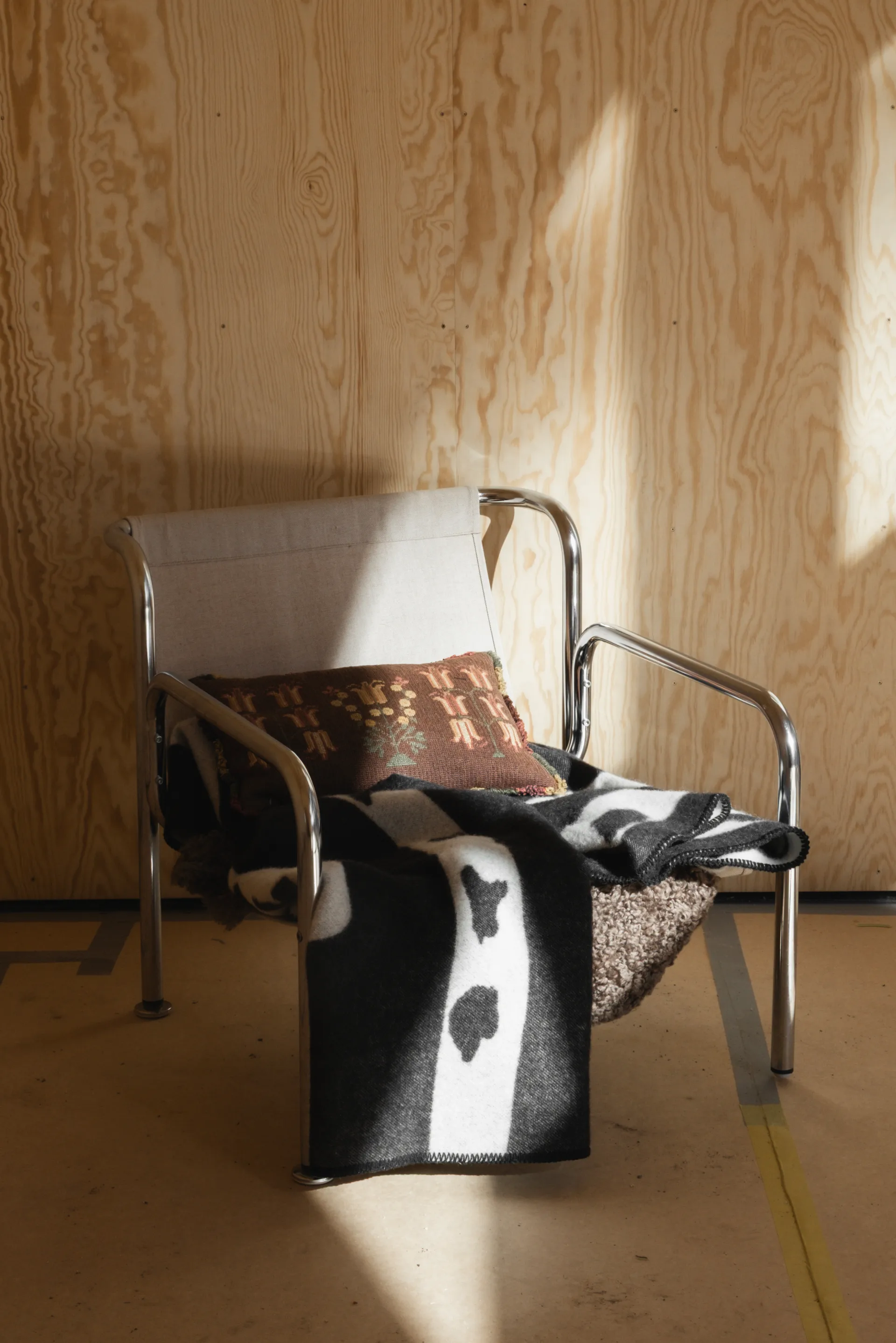 Birch filt 130x180 cm, Black-white Fine Little Day