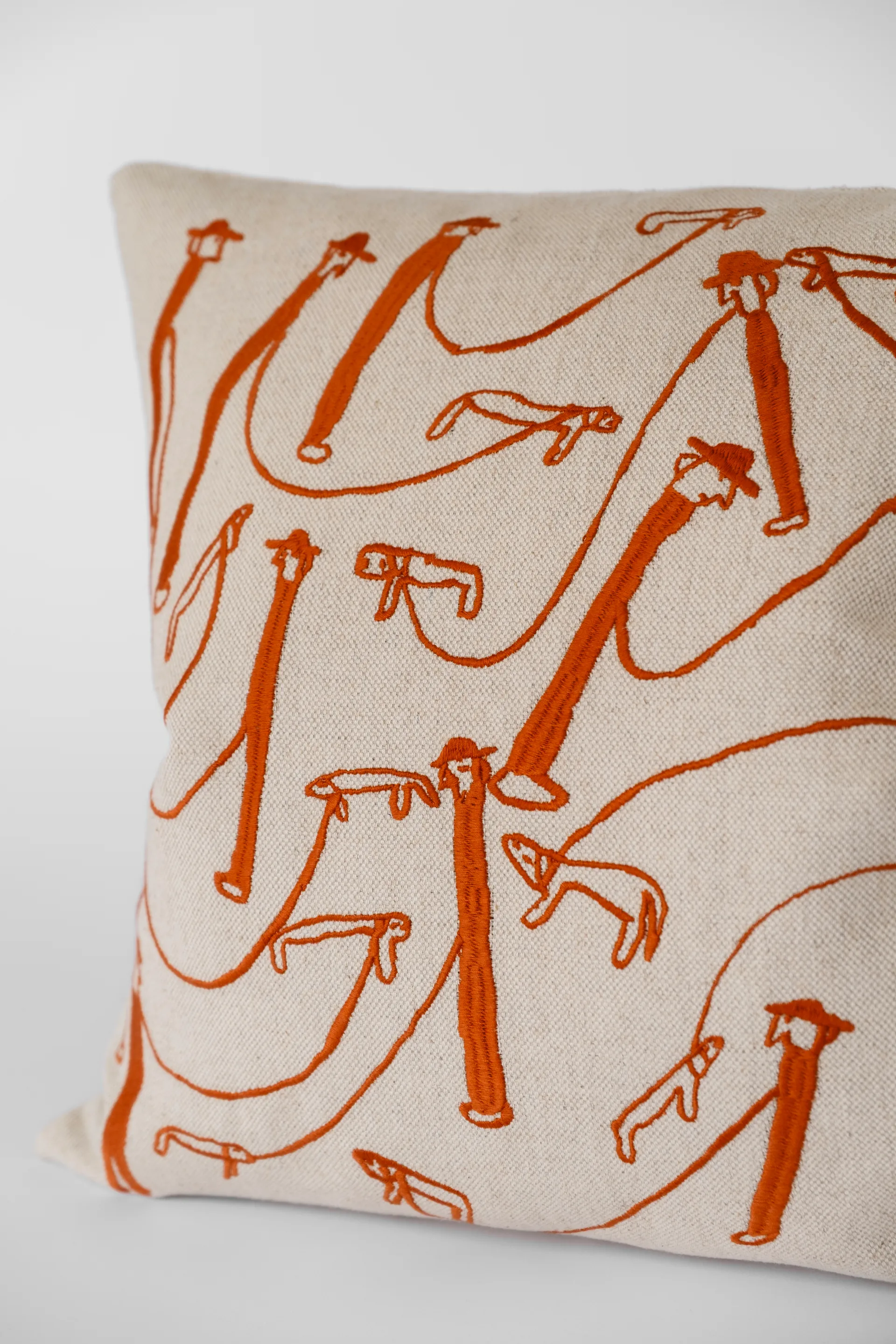 Dog walk putetrekk 48x48 cm, Natur-orange Fine Little Day