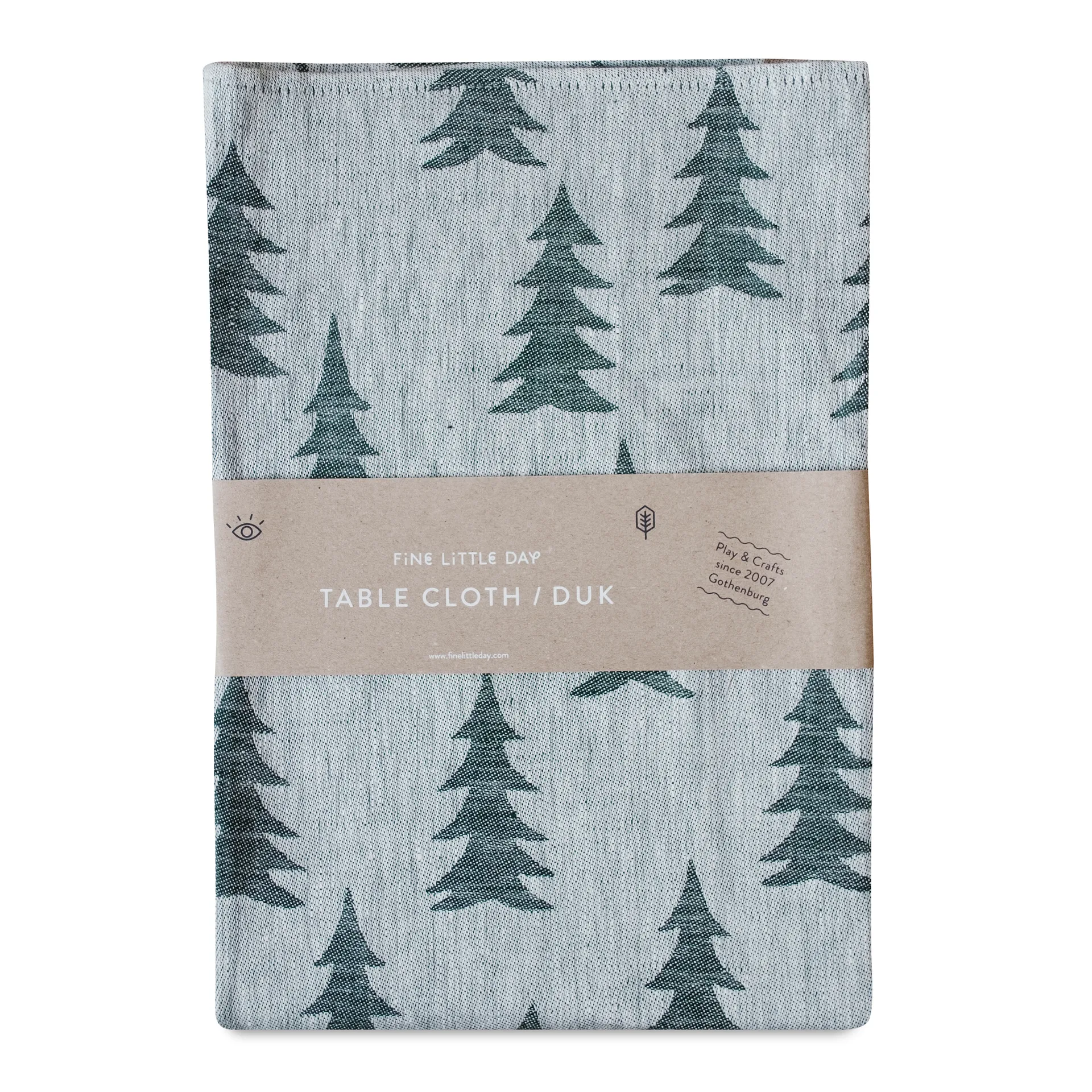 Gran jacquardvevd bordduk 147x250 cm, Grønn-grå Fine Little Day