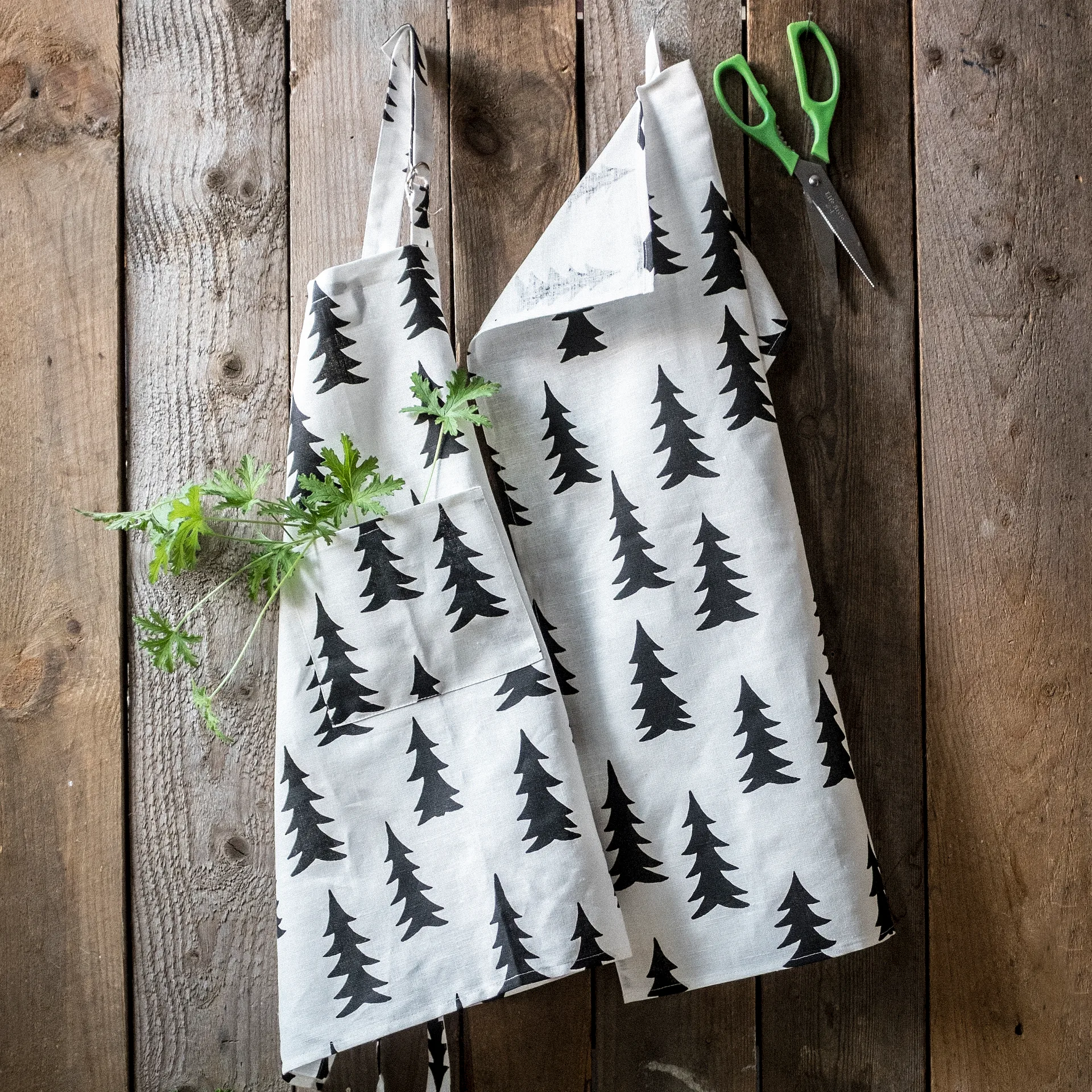 Gran kjøkkenhåndkle, hvit-svart Fine Little Day