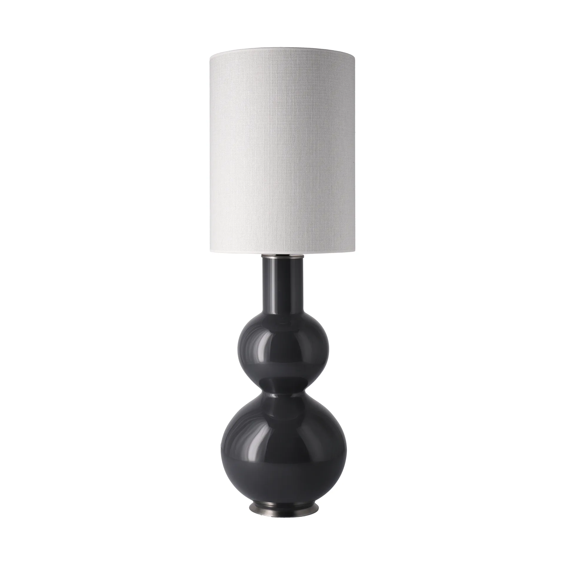 Augusta bordlampe grå lampefot, Babel Beige L Flavia Lamps