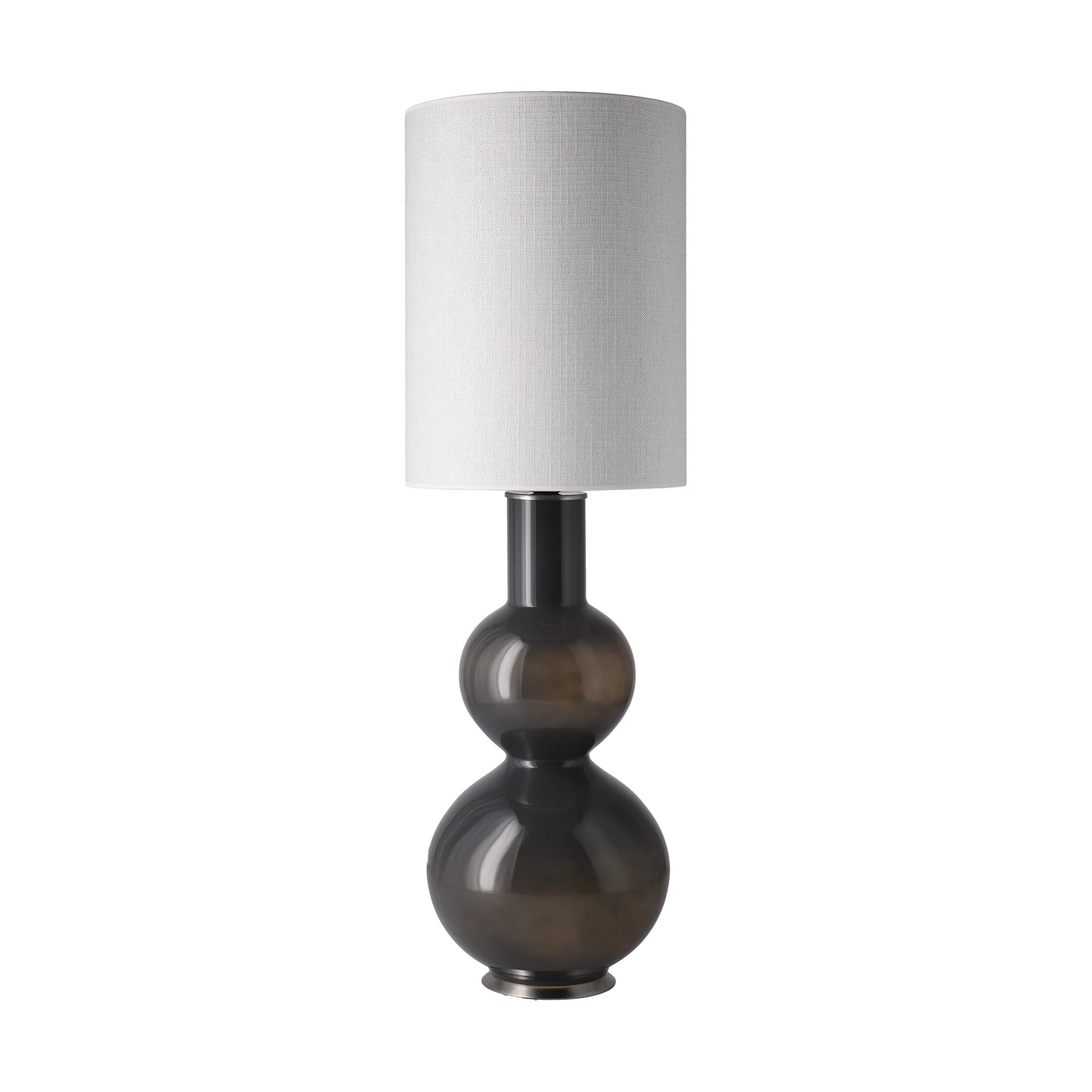 Augusta bordlampe grå lampefot, Babel Beige L Flavia Lamps