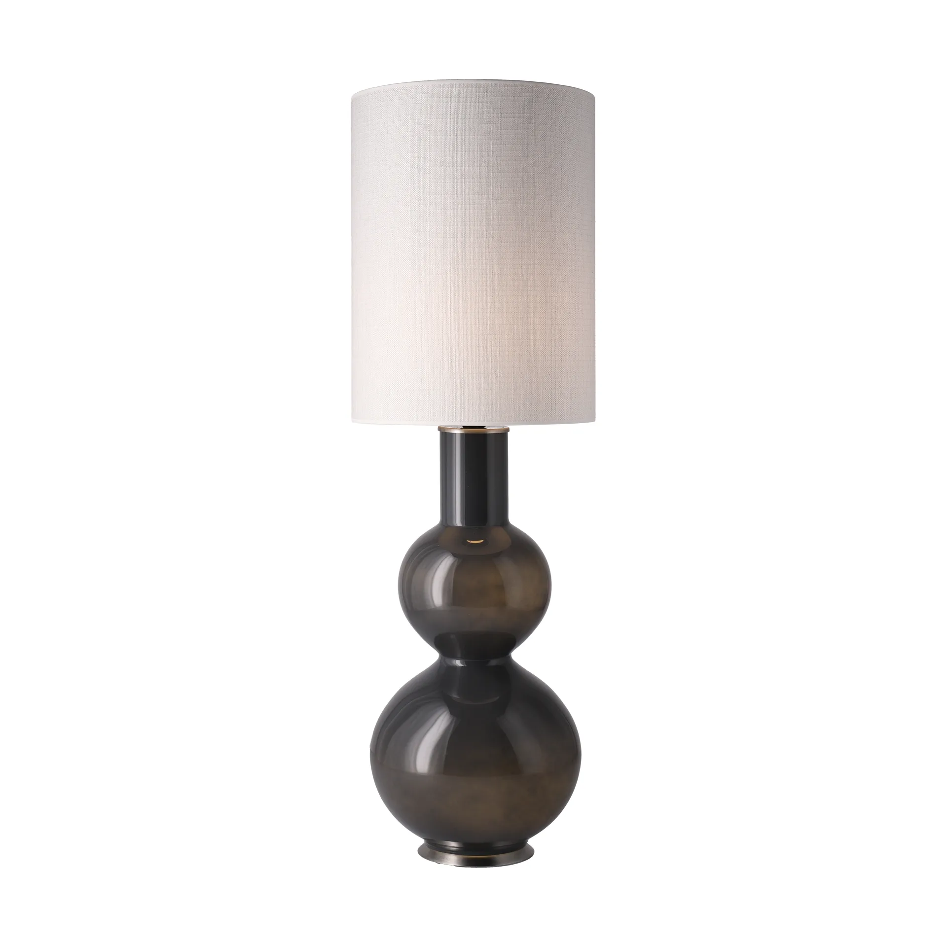 Augusta bordlampe grå lampefot, Babel Beige L Flavia Lamps
