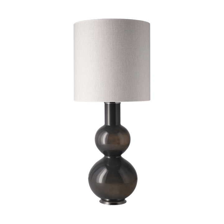 Augusta bordlampe grå lampefot, Babel Beige M Flavia Lamps