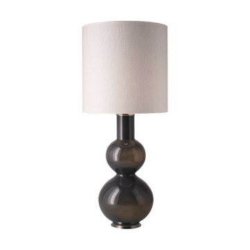 Augusta bordlampe grå lampefot - Babel Beige M - Flavia Lamps