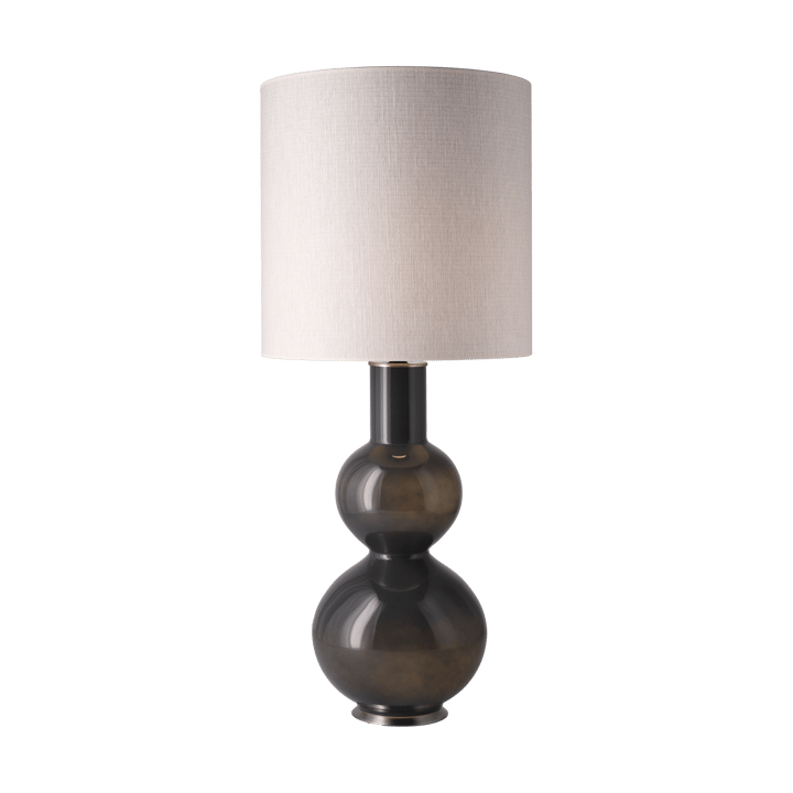 Augusta bordlampe grå lampefot, Babel Beige M Flavia Lamps