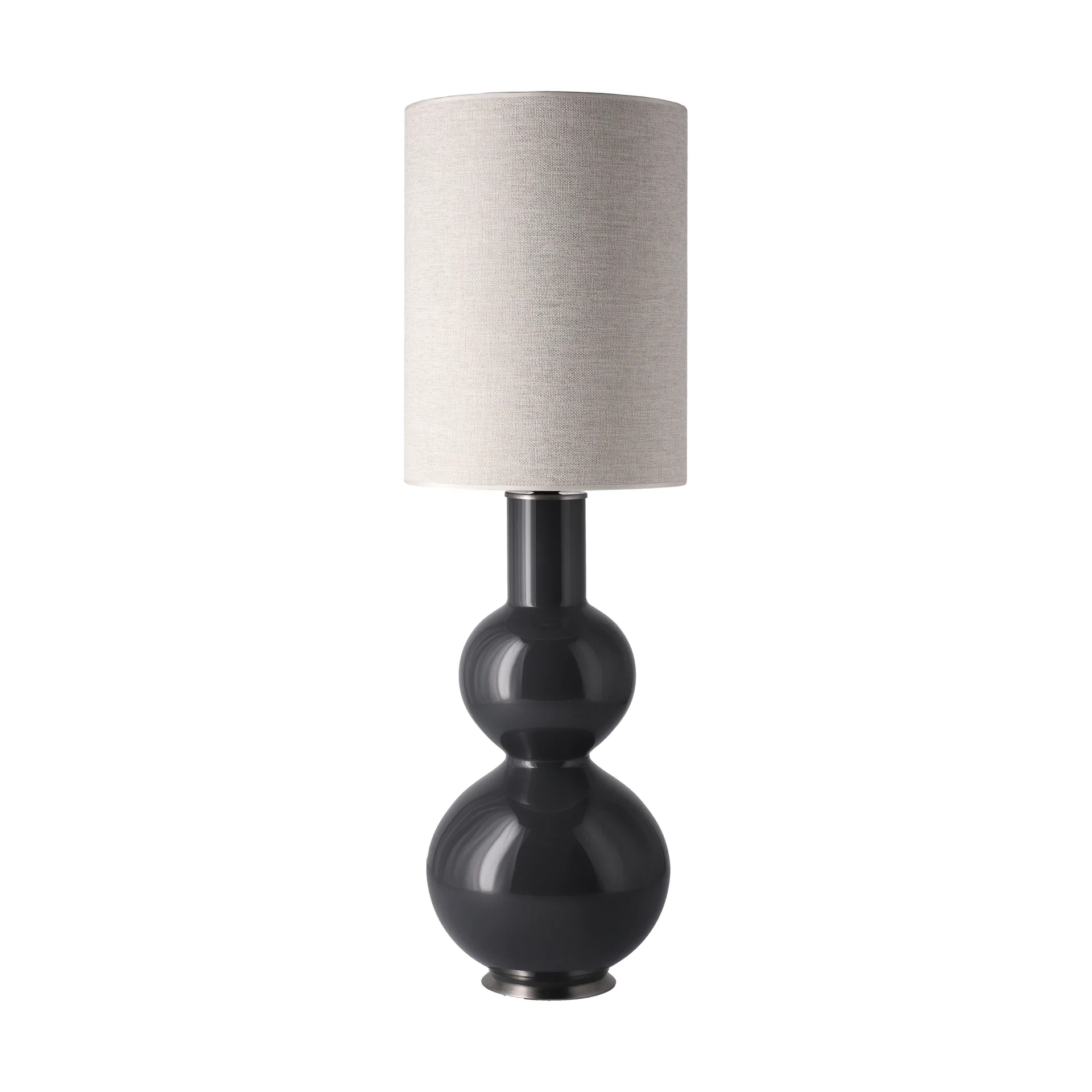 Augusta bordlampe grå lampefot, London Beige L Flavia Lamps