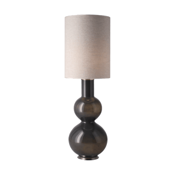 Augusta bordlampe grå lampefot - London Beige L - Flavia Lamps