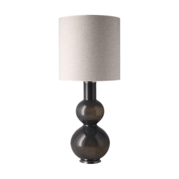 Augusta bordlampe grå lampefot - London Beige M - Flavia Lamps
