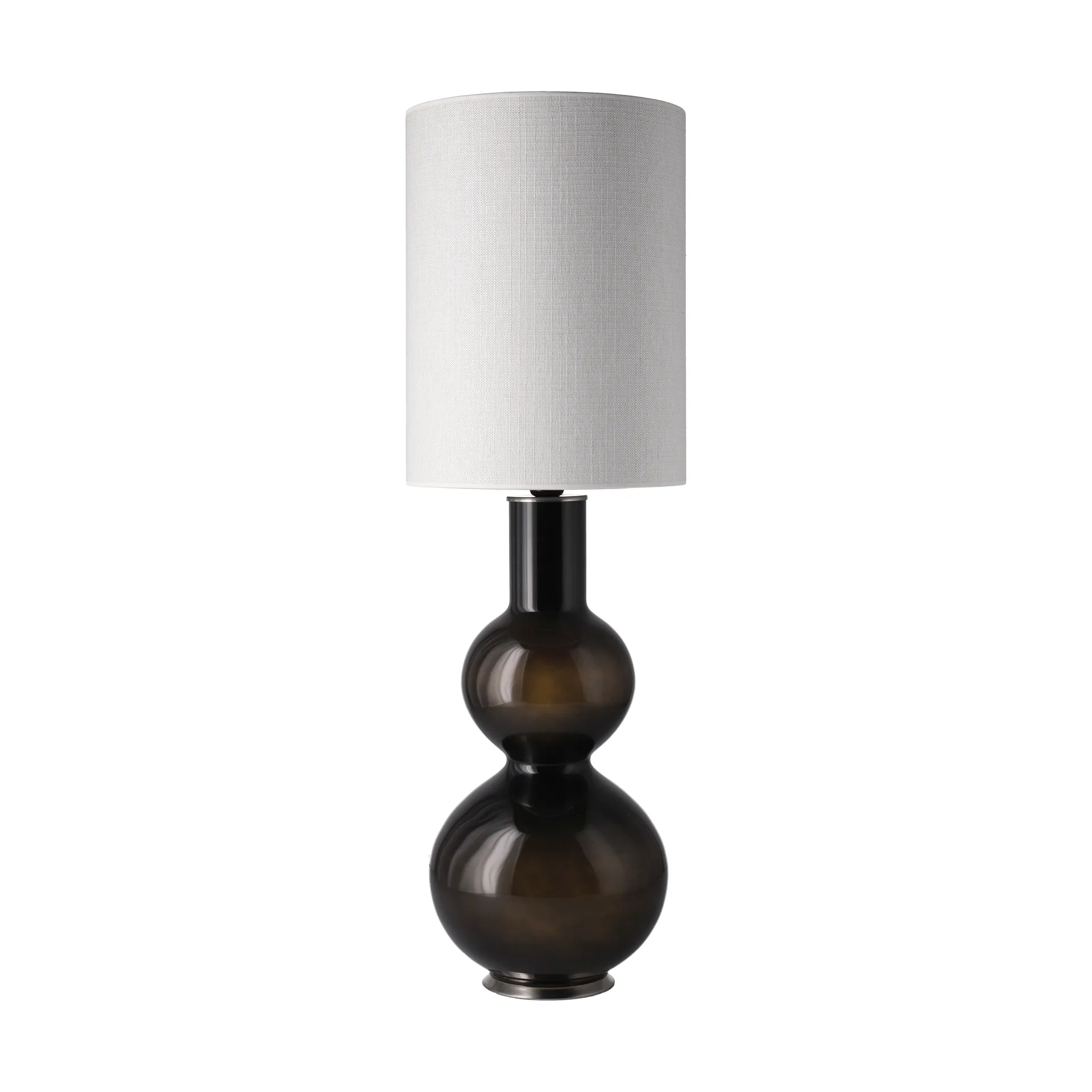 Augusta bordlampe svart lampefot, Babel Beige L Flavia Lamps