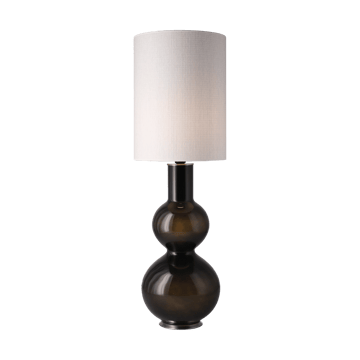Augusta bordlampe svart lampefot - Babel Beige L - Flavia Lamps