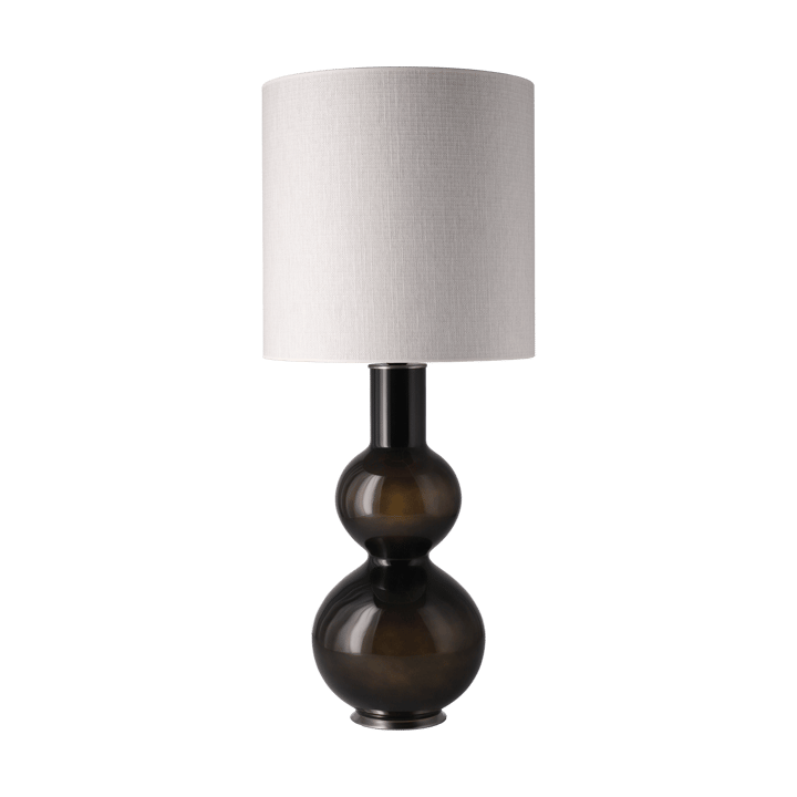 Augusta bordlampe svart lampefot, Babel Beige M Flavia Lamps