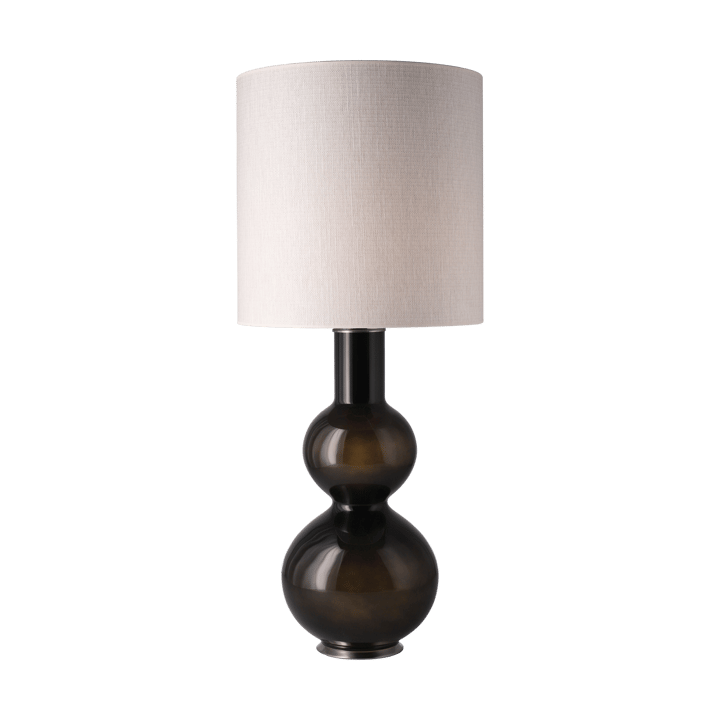 Augusta bordlampe svart lampefot, Babel Beige M Flavia Lamps