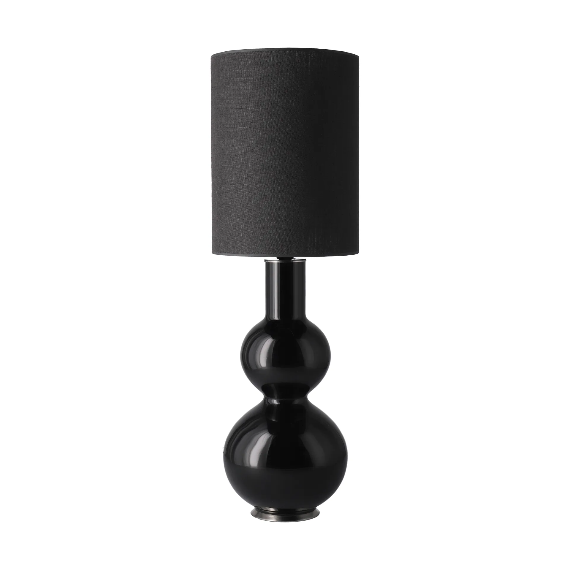 Augusta bordlampe svart lampefot, Lino Negro L Flavia Lamps