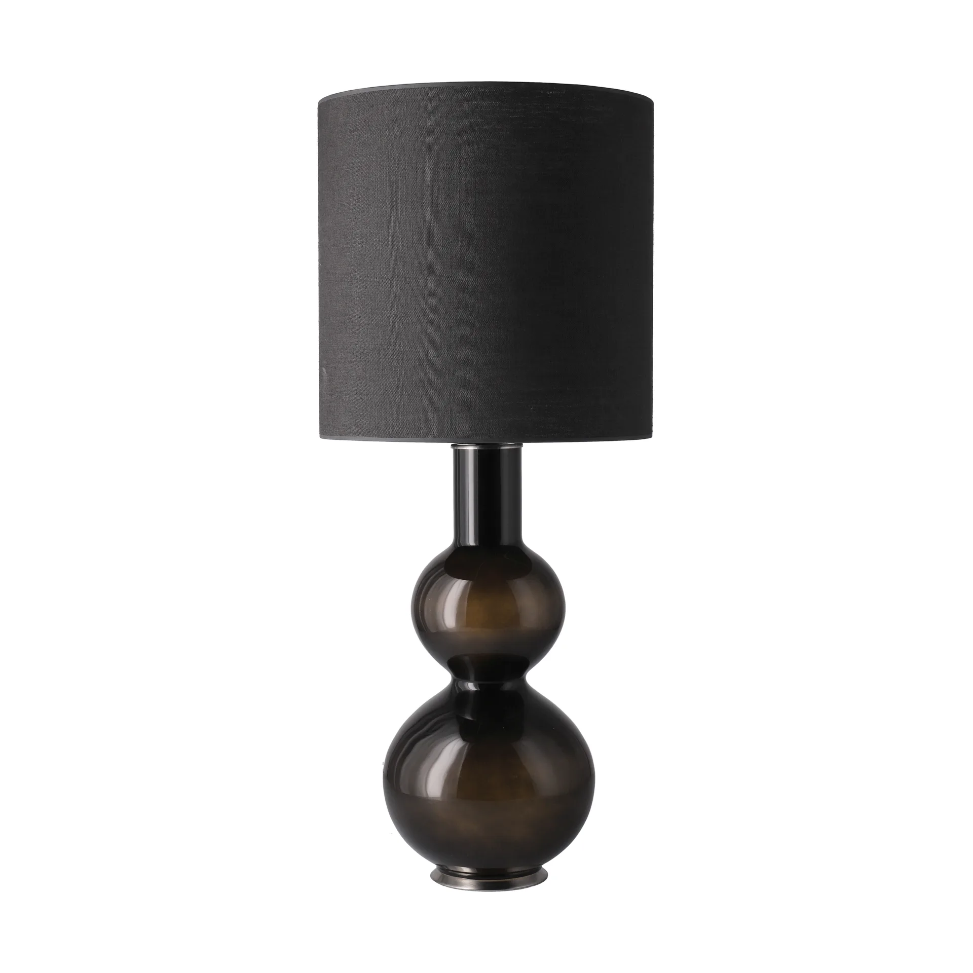 Augusta bordlampe svart lampefot, Lino Negro M Flavia Lamps