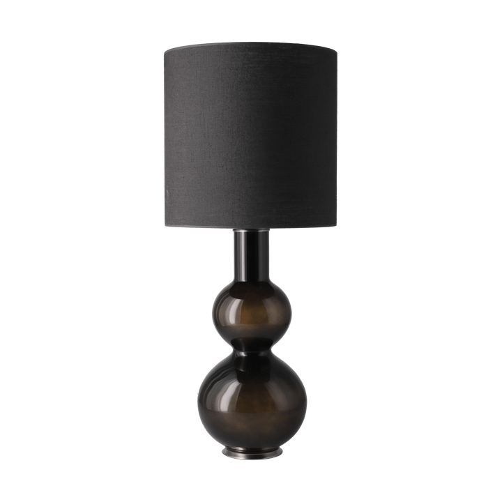 Augusta bordlampe svart lampefot, Lino Negro M Flavia Lamps