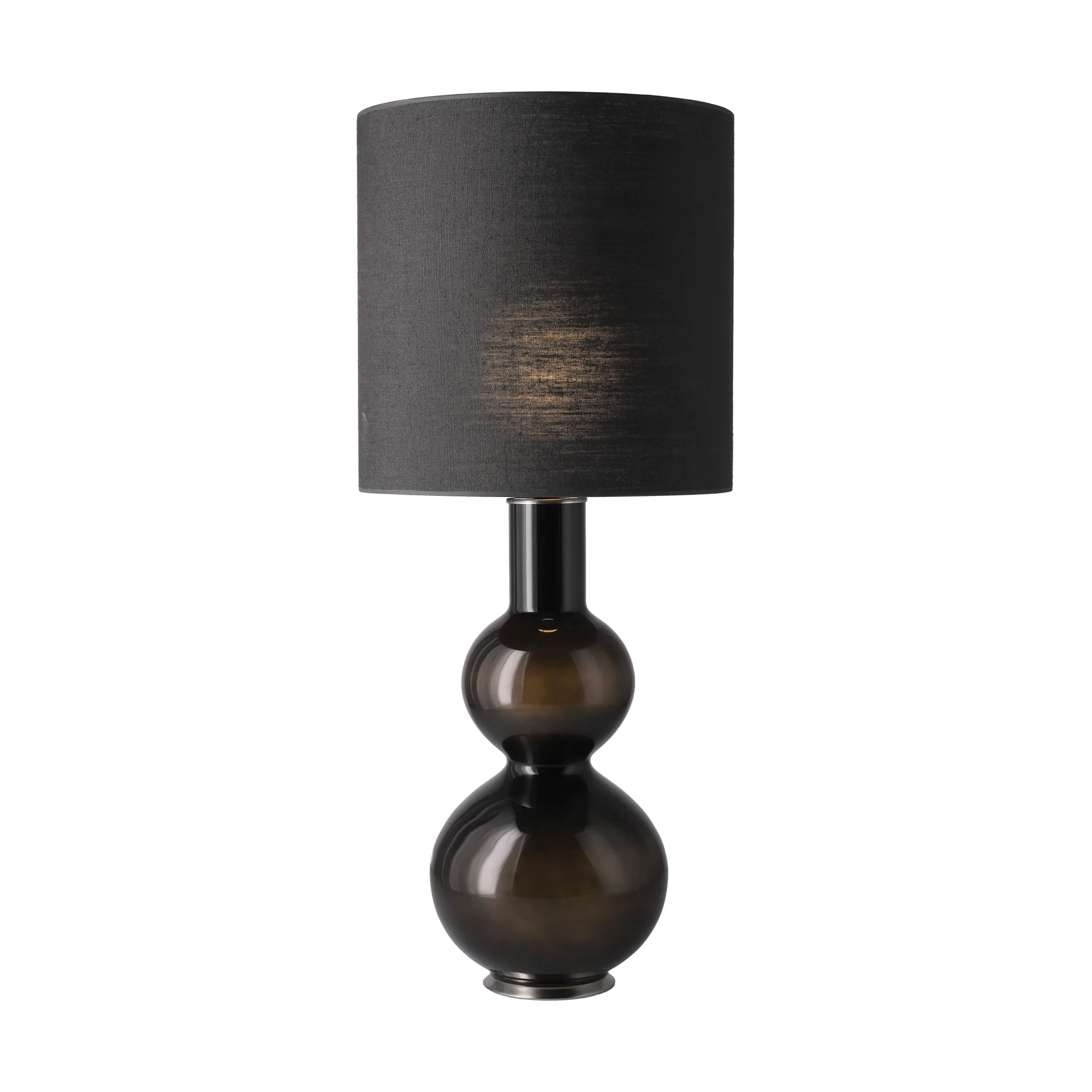 Augusta bordlampe svart lampefot, Lino Negro M Flavia Lamps