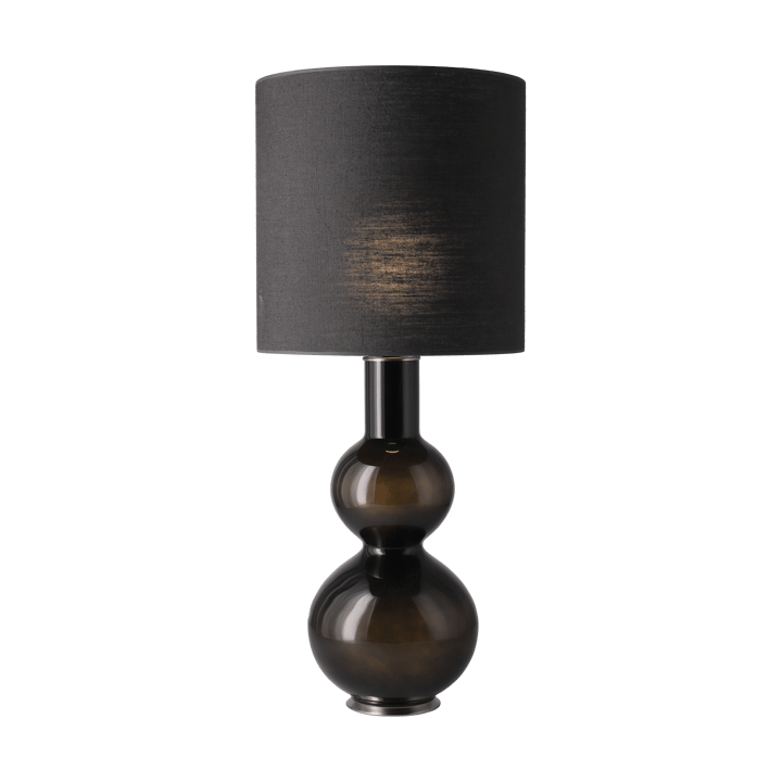 Augusta bordlampe svart lampefot, Lino Negro M Flavia Lamps