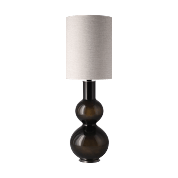 Augusta bordlampe svart lampefot - London Beige L - Flavia Lamps