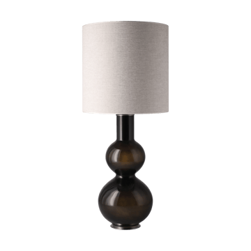 Augusta bordlampe svart lampefot - London Beige M - Flavia Lamps
