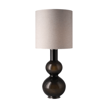 Augusta bordlampe svart lampefot - London Beige M - Flavia Lamps
