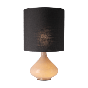 Flavia bordlampe beige lampefot - Lino Negro M - Flavia Lamps