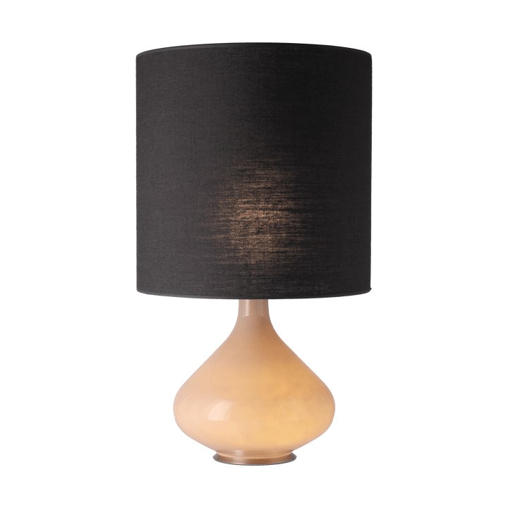 Flavia bordlampe beige lampefot, Lino Negro M Flavia Lamps