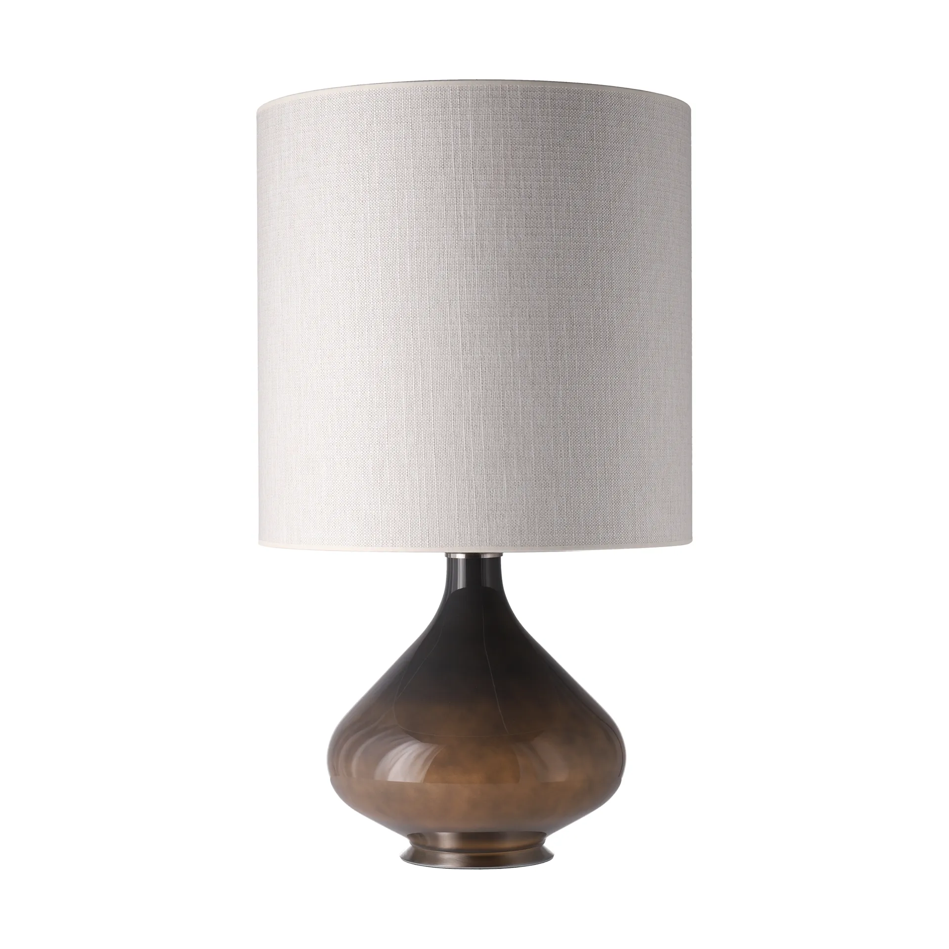 Flavia bordlampe grå lampefot, Babel Beige M Flavia Lamps