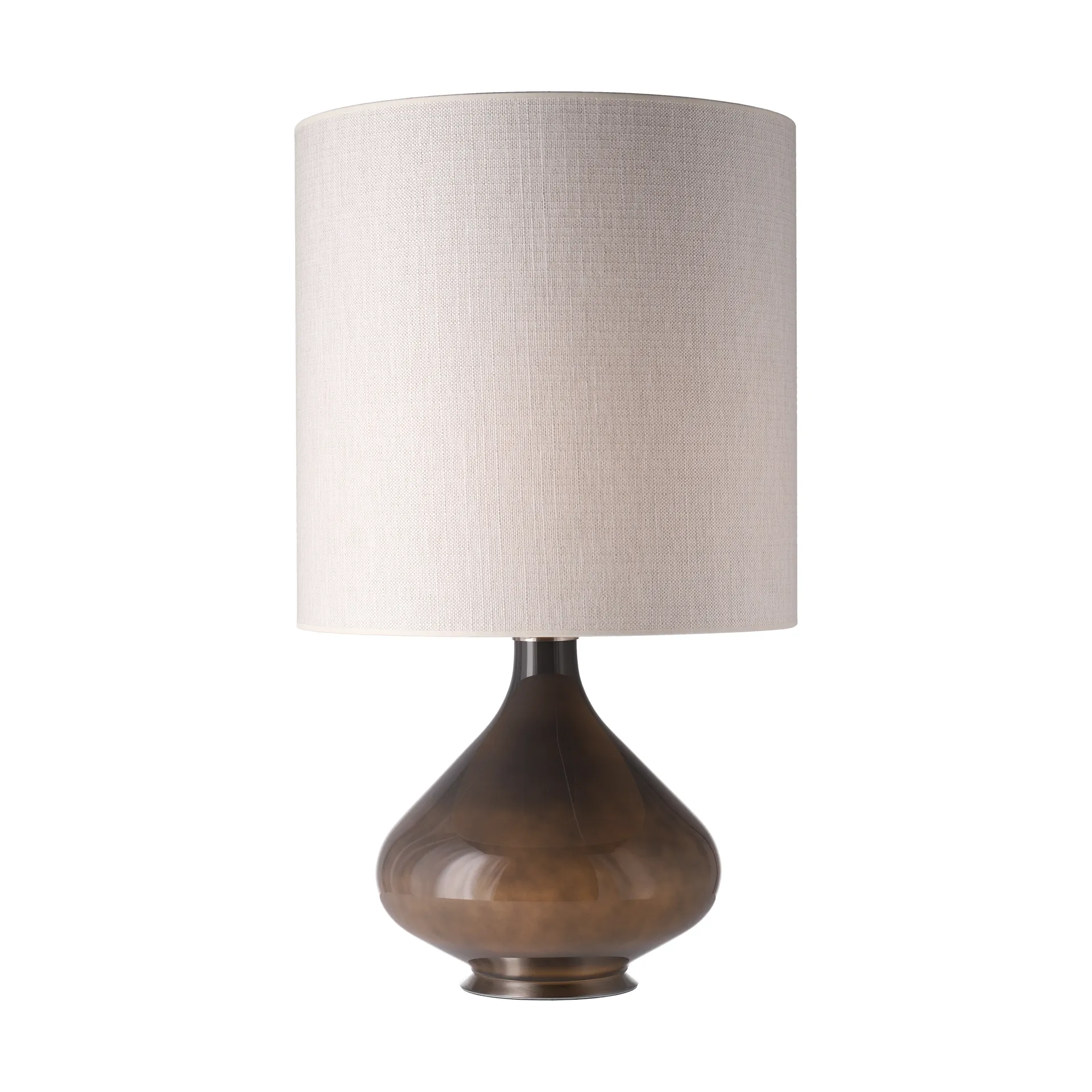 Flavia bordlampe grå lampefot, Babel Beige M Flavia Lamps