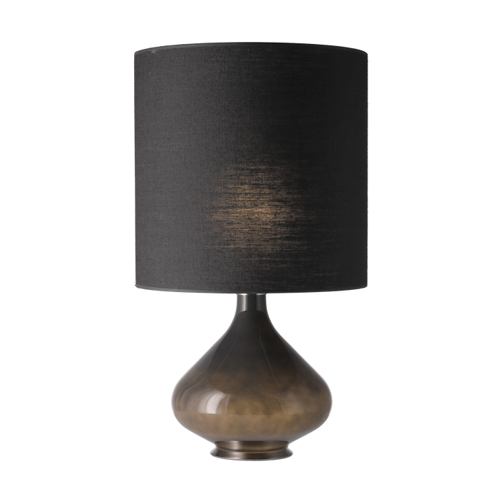 Flavia bordlampe grå lampefot, Lino Negro M Flavia Lamps