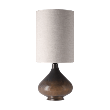 Flavia bordlampe grå lampefot - London Beige L - Flavia Lamps