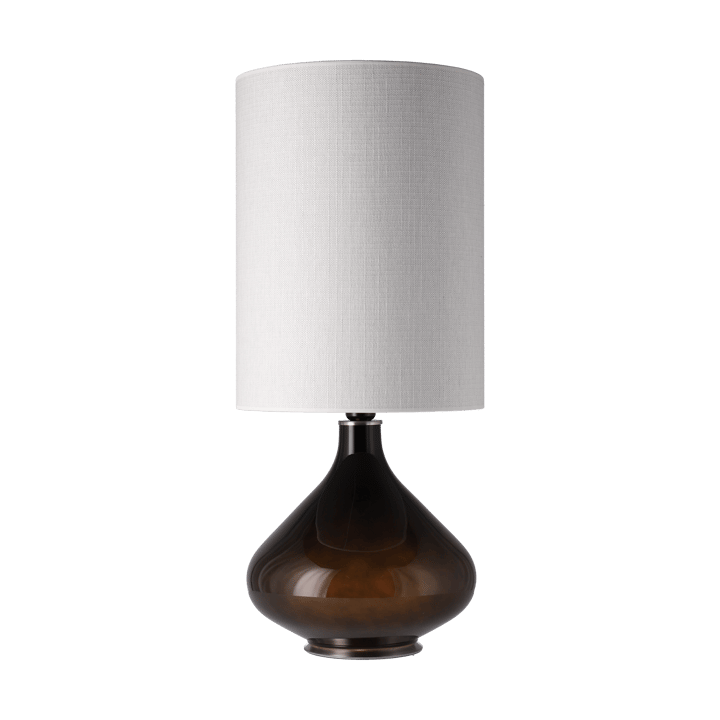 Flavia bordlampe svart lampefot, Babel Beige L Flavia Lamps