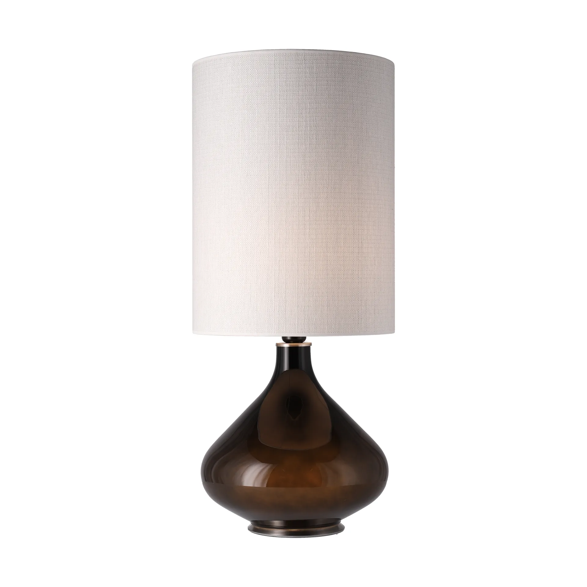 Flavia bordlampe svart lampefot, Babel Beige L Flavia Lamps