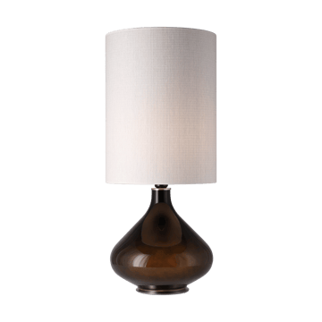 Flavia bordlampe svart lampefot - Babel Beige L - Flavia Lamps