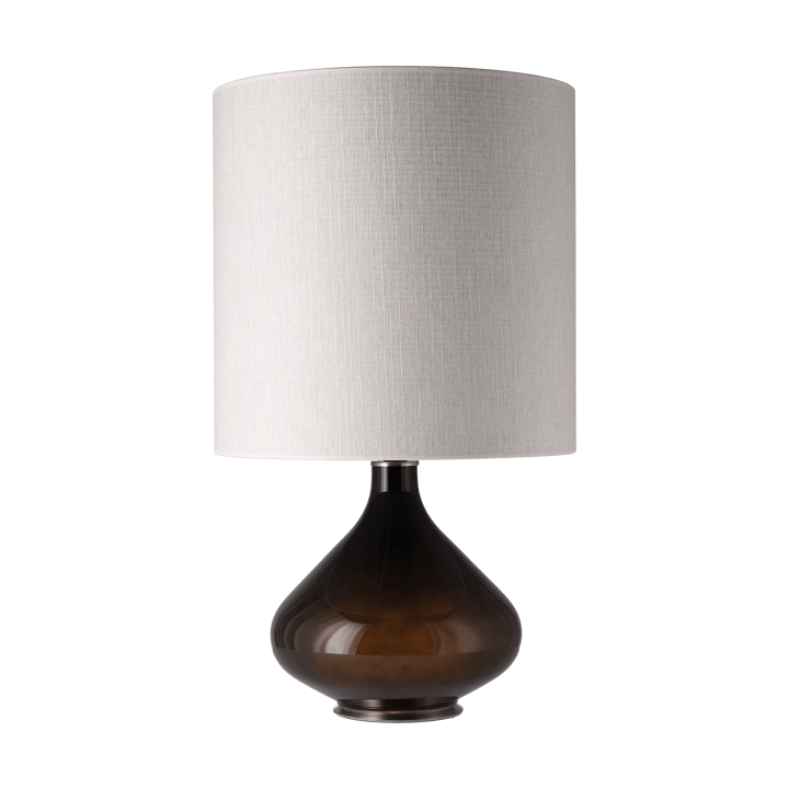 Flavia bordlampe svart lampefot, Babel Beige M Flavia Lamps