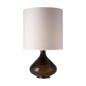 Flavia bordlampe svart lampefot - Babel Beige M - Flavia Lamps