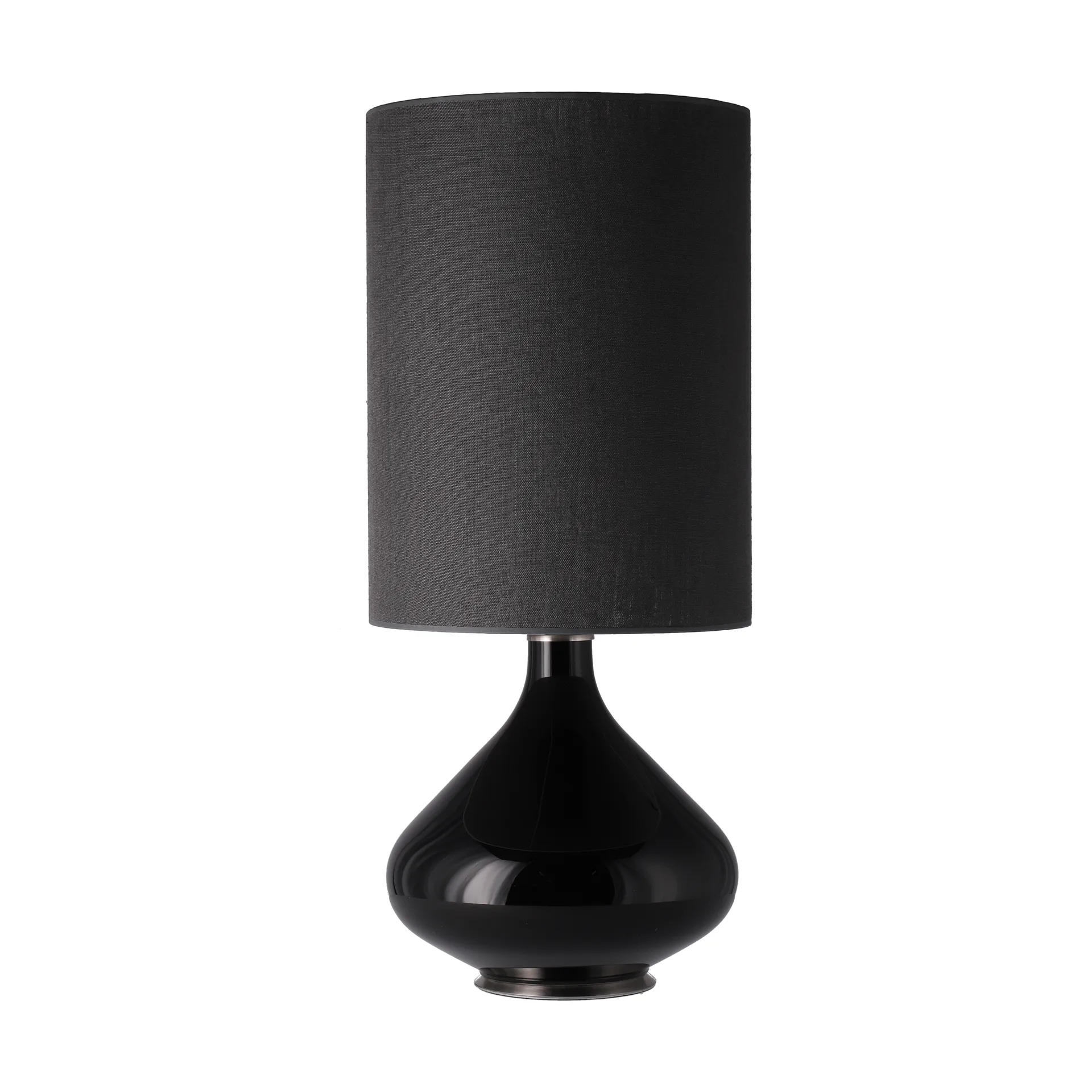 Flavia bordlampe svart lampefot, Lino Negro L Flavia Lamps