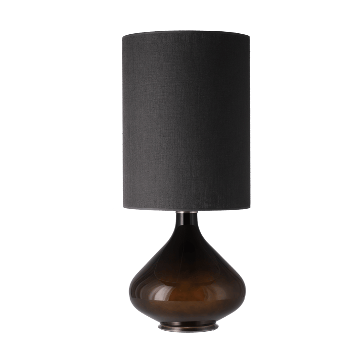 Flavia bordlampe svart lampefot, Lino Negro L Flavia Lamps