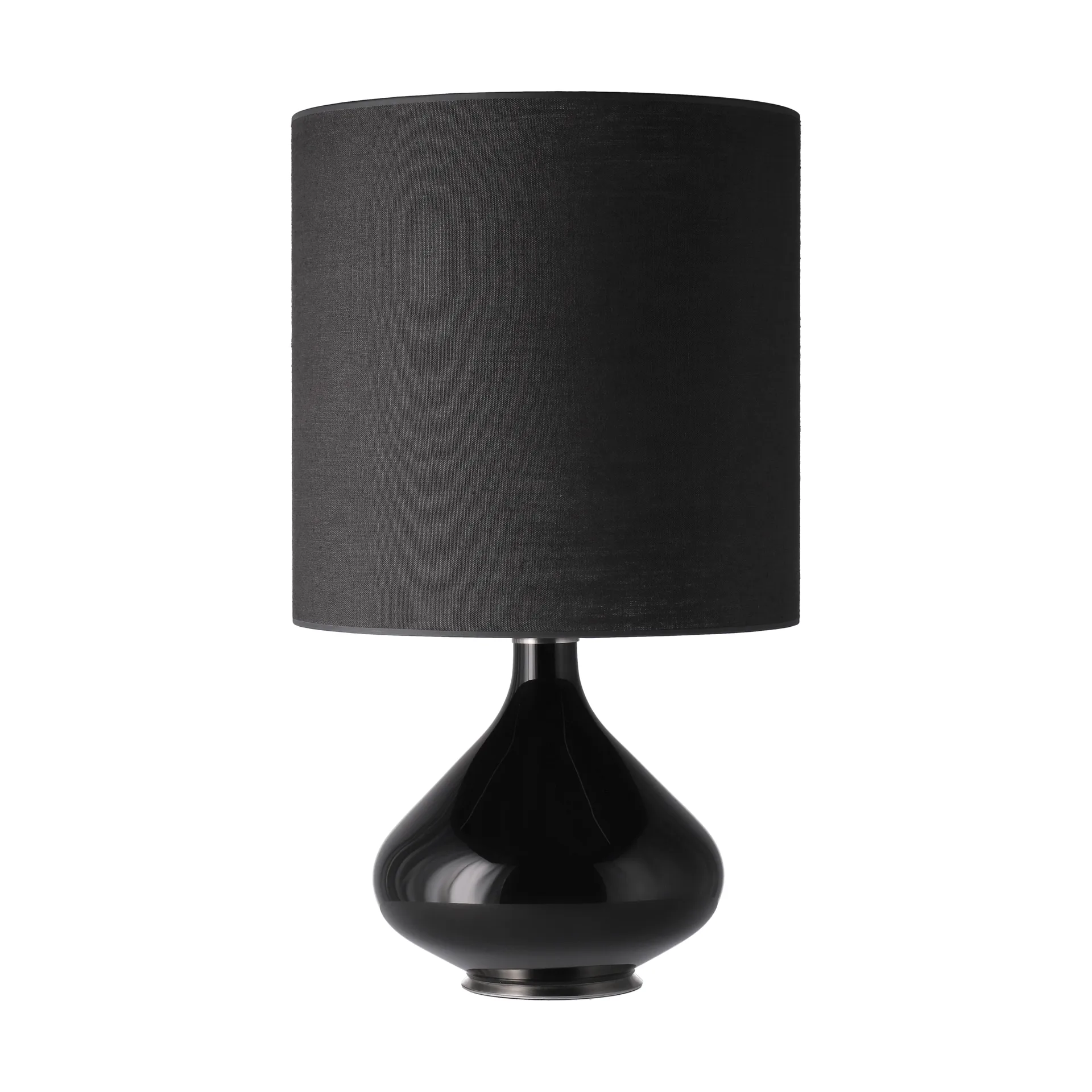 Flavia bordlampe svart lampefot, Lino Negro M Flavia Lamps