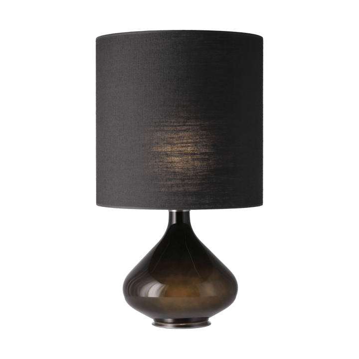 Flavia bordlampe svart lampefot, Lino Negro M Flavia Lamps