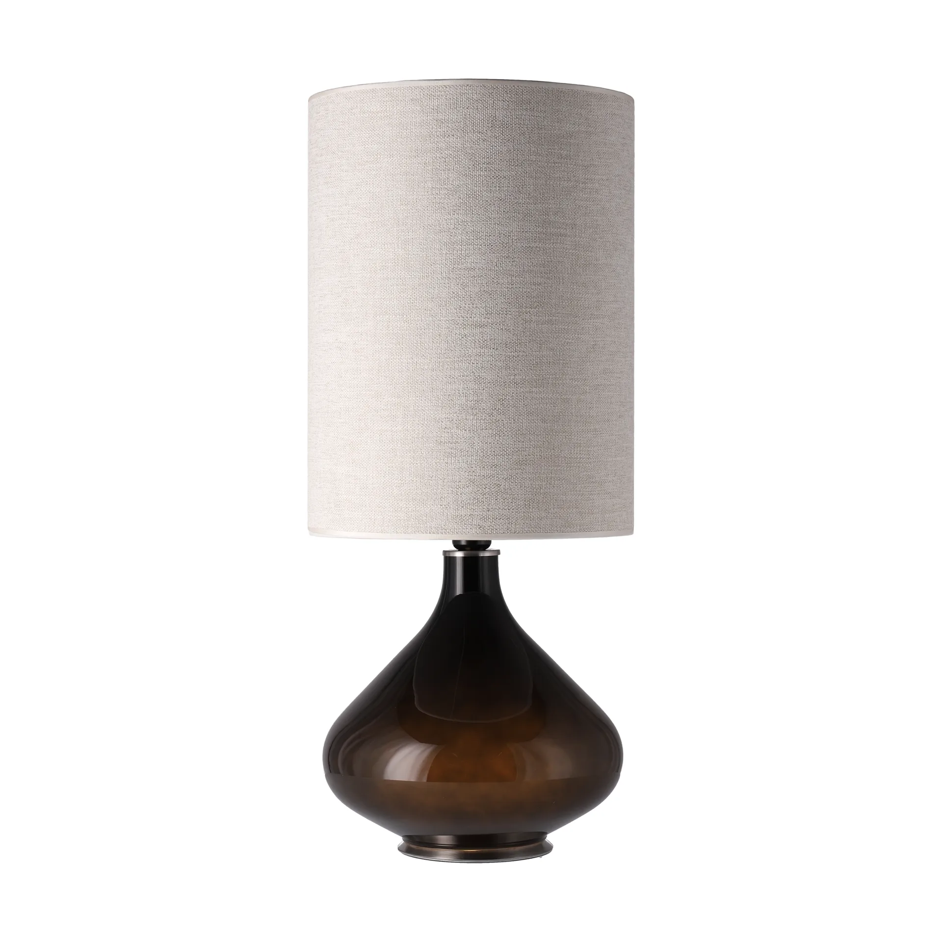 Flavia bordlampe svart lampefot, London Beige L Flavia Lamps